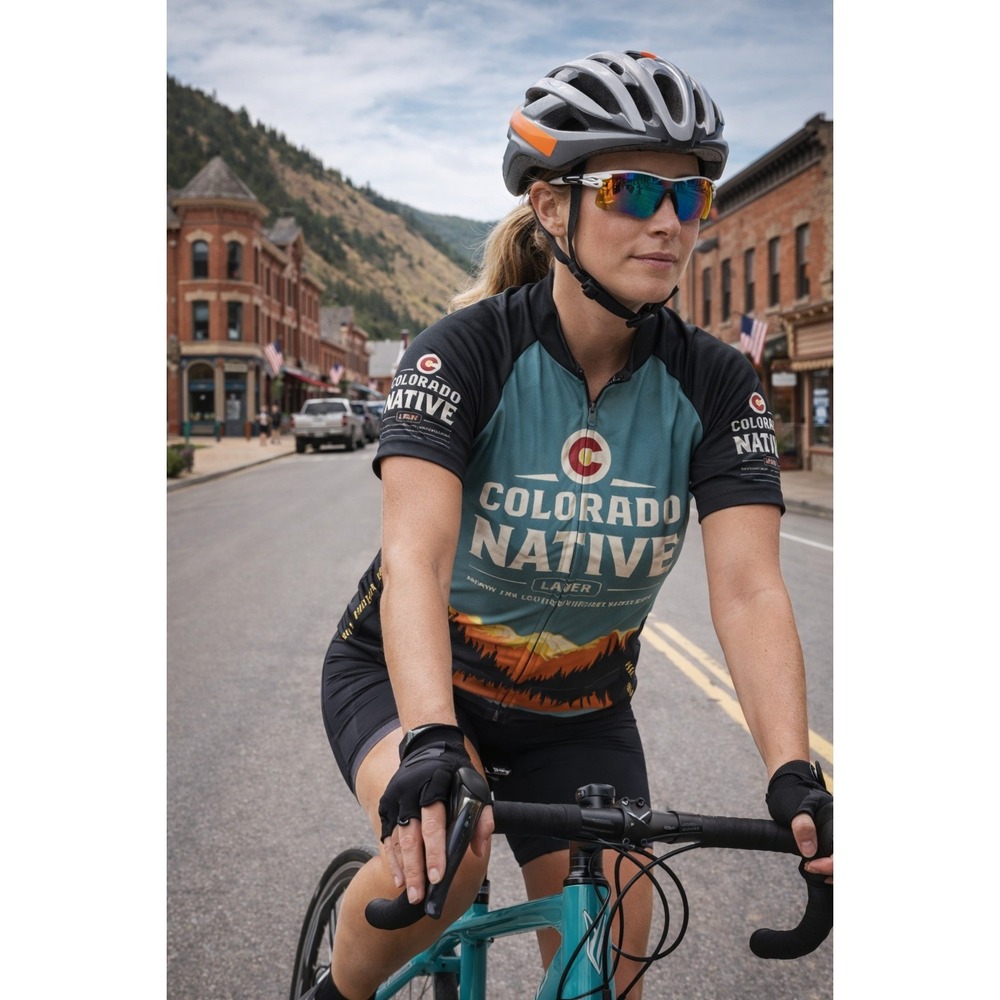 Primal Colorado Native Lager WOMENS Full Zip Jersey short sleeve S CYCLING